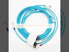 ECG medische kabels 4,0 mm ECG snap tot 2,54 connector medische draad
