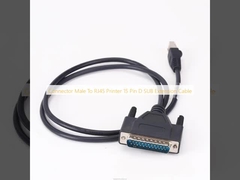 Connector Man tot RJ45 printer 15 pin D SUB verlengkabel