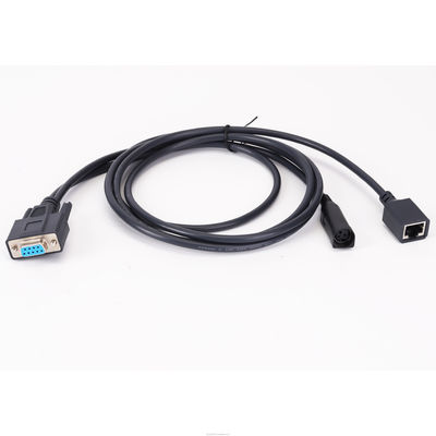 Flexible D SUB Kabels DB9 Pin Vrouwelijk tot RJ45 En 3 Pin DIN Jack Verlengkabel Beschermd