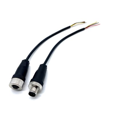 4 Pins M12 Connector Waterdichte kabels 2P 3P 4P 6P 8P Man tot Vrouw rechtstreekse connector
