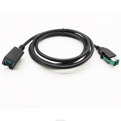 Custom Logo 24V PoweredUSB kabel 12V Man tot Vrouw verlengkabel