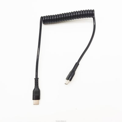 USB-C-kabel USB-A-mannelijk tot type-C-mannelijk-kabel snelladen-gegevensspoel terugtrekbaar-kabel
