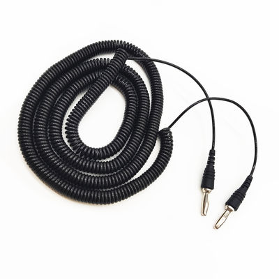 Custom High Flexibility Banana Plug Connector Spiral Coiling Cables Flexibel Sterk Voor Audio Speaker